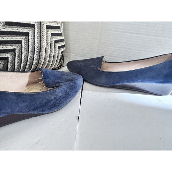 cole haan women 8.5 blue suede wedge - Picture 12 of 15